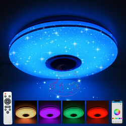 36W LED Deckenlampe Licht RGB Dimmbar Bluetooth Musik Lautsprecher Fernbedienung