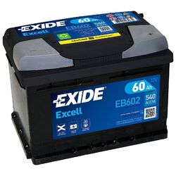 EXIDE AUTOBATTERIE 12V 60Ah STARTERBATTERIE 520A EB602 EXCELL