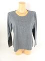 Escada Sport Damen Shirt Regular Fit langarm Rundhals grau Gr. XL (SB)