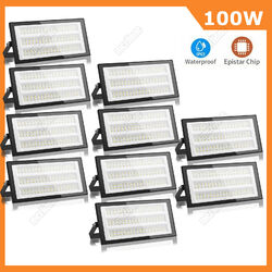 10X 100W LED Fluter Modul Flutlicht Ultra Dünn Garten Scheinwerfer Außenstrahler
