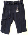 Tom Tailor 3/4 Relaxed Chino Hose Trouser/Shorts mit Gürtel Navy Gr. L W33 UVP 45€