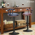 Barhocker 2er Set Tresenhocker Barstuhl Höhenverstellbar Sitzhocker Bistrohocker