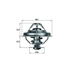 1x Thermostat, Kühlmittel MAHLE TX 38 80D passend für BMW GMC OPEL VAUXHALL