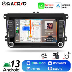 DAB+ 32GB Autoradio Android 12 Carplay GPS Navi Für VW GOLF 5 6 Passat Polo Kam