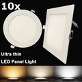 10x 24W-3W LED Panel Einbaustrahler Leuchte Deckenleuchte Wandleuchte Ultraslim