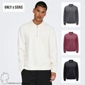 ONLY&SONS Herren Sweatshirt Polokragen Viertelknopfleiste Regular Fit langarm