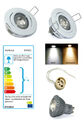 Decken Ring Lana Weiss 230V GU1  COB 5Watt = 50W Power Led IP20