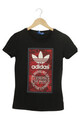 ADIDAS ORIGINALS T-Shirt Schwarz Damen Gr. 32 Logo Sportlich