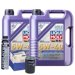 Motoröl 5W40 LIQUI MOLY High Tech 10L+MAHLE Ölfilter +Cera Tec