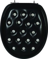 Primaster WC-Sitz mit Strasssteinen Absenkautomatik Soft schwarz   WC-Sitze