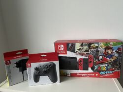 Nintendo Switch 32GB Super Mario Odyssey Bundle - Rot (2500366)