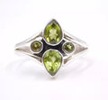 3.40 GM 925 Sterlingsilber Ring Natürlich Peridot Schliff Edelstein Handgemacht