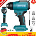 Für Makita Akku 2500W Heißluftpistole Heißluftgebläse Heißluftfön + 4Düsen DHL