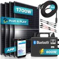  SUNNIVA® Balkonkraftwerk 1700/800W Solaranlage, mit TSUN Micro Wechselrichter