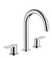 hansgrohe Vernis Shape 3-Loch Waschtischarmatur mit Zugstangen-Ablaufgarnitur,