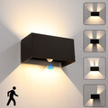 LED Cube Würfel Wandleuchte Wandlampe mit Bewegungsmelder Up Down außen/innen DE