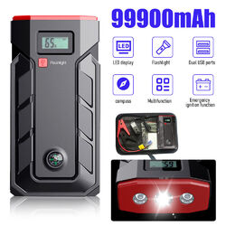 99900mAh Auto KFZ Starthilfe Jump Starter 2000A Booster Powerbank Ladegerät