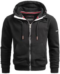 A. Salvarini Herren Pullover Langarm Sweatjacke Kapuze Hoodie Jacke O293 Schwarz