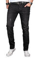 A. Salvarini Designer Herren Jeans Hose Basic Stretch Jeanshose Regular Slim