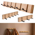 5Haken Wand-Garderobe Hakenleiste HOLZ Kleiderhaken Wandhaken Garderobe KLAPPBAR