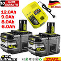 2X 18V 12.0Ah Original Akku für RYOBI One Plus Lithium RB18L50 P108 /Ladegerät