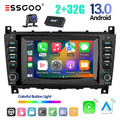 Autoradio DAB+ Android 13 GPS NAVI RDS Carplay Für Mercedes Benz C W203 CLK W209