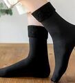 Damen Frauen Winter Socken Warm Plüsch Thermo Socken Dick Fleece Schnee 