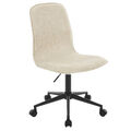 Bürostuhl ergonomisch Schreibtischstuhl mit Stoffbezug, Creme, BS154cm