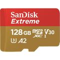 Micro SD 128GB SanDisk Extreme microSDXC 190MB/s + Adapter