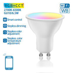 WLAN + Bluetooth 6,5 W GU10 RGB-CCT LED Smart Home Leuchtmittel Strahler Leuchte