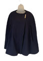 Ted Baker Vickiye marineblaue Wollmischung Fledermaus Cape Jacke M UK 10 12 14