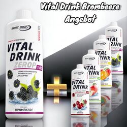 Best Body Low Carb Vital Drink 2 x 1L Mineraldrink Brombeere Angebot 11,99€/L