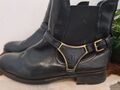 Tommy Hilfinger Echtleder-Stiefeletten Stiefel Boots Gr.39 schwarz Neupreis 170€