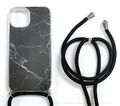 Marmor Handy Hülle Umhängen Band Kordel Kette iPhone Samsung TPU Case Marble 