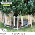 Staketenzaun Gartenzaun Holzzaun Zaunlatte Haselnussholz Abstand 3-4cm H35-120cm