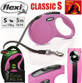 flexi Hundeleine New CLASSIC  Gurt-Roll-Leine Flexileine 5m pink Automatik-Leine