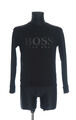 BOSS Hugo Boss Herren Sweatshirt Schwarz Langarm Rundhals Gr. Small * SLIM