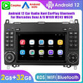 Android 12 Autoradio Navi CarPlay BT Für Mercedes Benz A B W169 W245 W639 2+32G