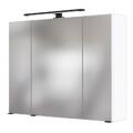 Badmöbel Spiegelschrank weiß 80cm LED-Beleuchtung Badspiegel Badezimmer-Spiegel