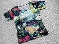 Shirt mit buntem Blüten-Print * d.G. 36 / S