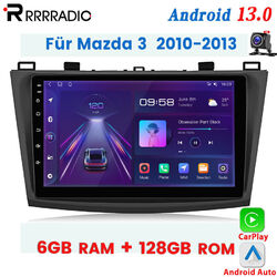 6+128G Carplay Autoradio Android13 NAVI GPS Für Mazda 3 2010-2013 BT DAB+ 8 Core