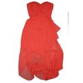 Laona Abend Cocktail Party Brautjungfern Kleid lang XXS 34 Lachs Rot NEU