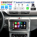 Autoradio DAB 4+64G 7" Carplay Android 13 GPS NAVI KAM WIFI Für VW GOLF 5 6 Polo