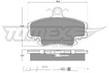 TOMEX Brakes Bremsbelagsatz Scheibenbremse TX 11-78 für RENAULT CLIO 2 19 1 LA0