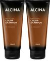 2x Alcina Color Shampoo Braun 200 ml