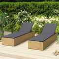 Sonnenliege Poly Rattan Relaxliege Gartenliege Liege mehrere Auswahl vidaXL