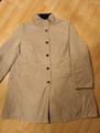 Wende Mantel Coat dünn beige schwarz doppelseitig 48 XXL Basler Trenchcoat