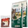 2 x 12,5 kg Bewi Dog Basic + 500 g Canius Nogas Rind