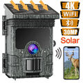 Campark 4K 46MP Solar Wildkamera WLAN Bluetooth Wildlife Jagdkamera Nachtsicht