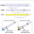 COB LED RGB RGBW CCT Licht streifen 12V 24V Band dimmbar led Licht leiste Stripe